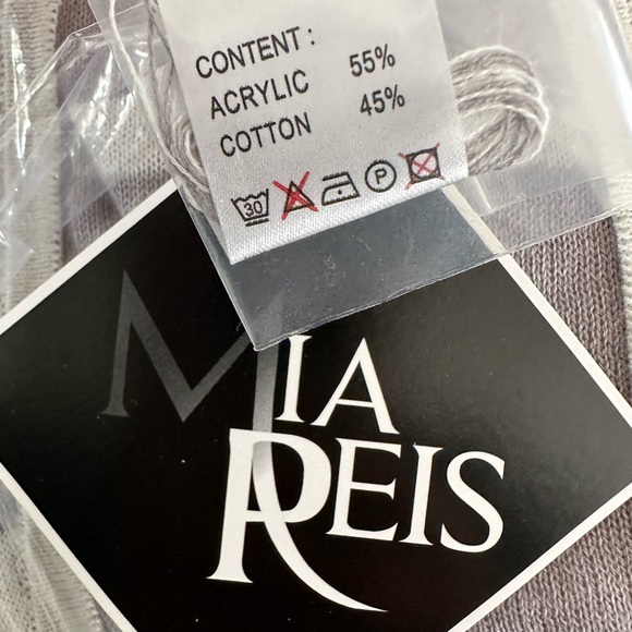 REVERSIBLE KNIT ASYMMETRICAL CARDIGAN GRAY IVORY ABSTRACT PRINT NWT - Picture 5 of 6